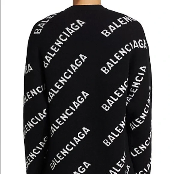 Balenciaga All Over Logo Sweater